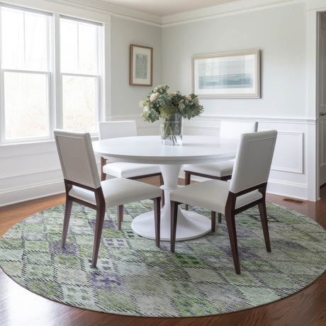 Dalyn Solace SL6 Green Rug shown in a room