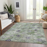 Dalyn Solace SL6 Green Rug shown in a room