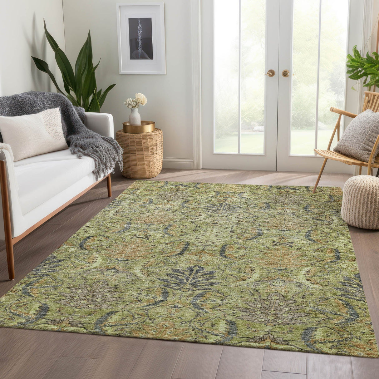 Dalyn Solace SL7 Aloe Rug shown in a room