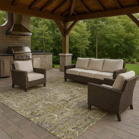 Dalyn Solace SL7 Taupe Rug outdoor lifestyle image