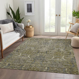 Dalyn Solace SL7 Taupe Rug shown in a room