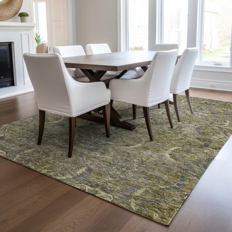 Dalyn Solace SL7 Taupe Rug shown in a room