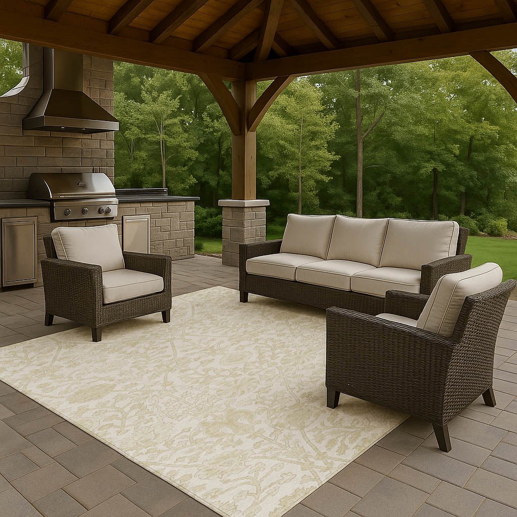 Dalyn Solace SL8 Ivory Rug outdoor lifestyle image
