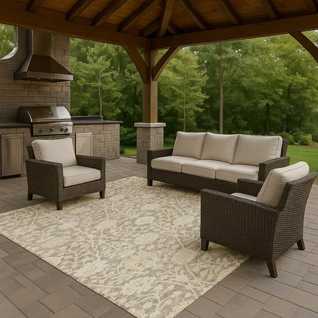Dalyn Solace SL8 Mocha Rug outdoor lifestyle image