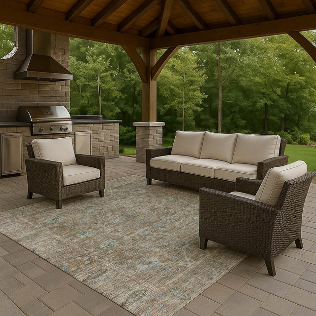 Dalyn Solace SL9 Brown Rug outdoor lifestyle image