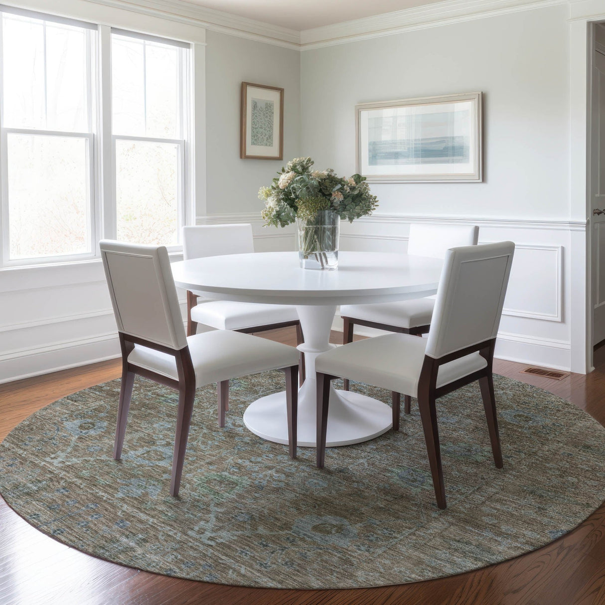 Dalyn Solace SL9 Brown Rug shown in a room