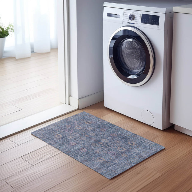 Dalyn Solace SL9 Denim Rug shown in a room
