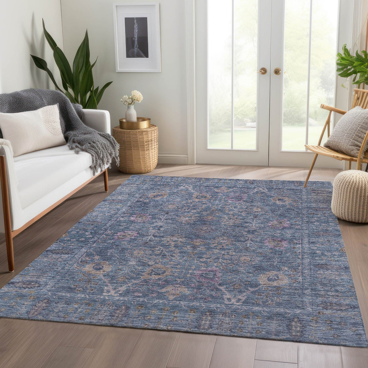 Dalyn Solace SL9 Denim Rug shown in a room