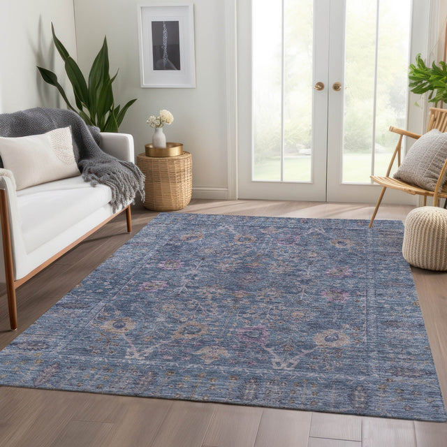 Dalyn Solace SL9 Denim Rug shown in a room
