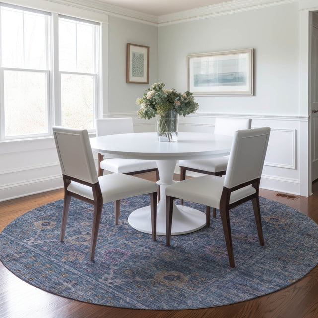 Dalyn Solace SL9 Denim Rug shown in a room