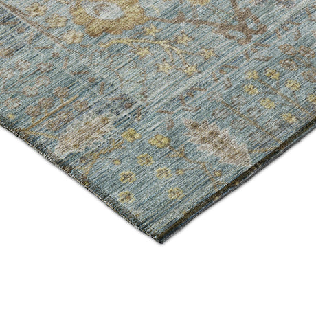 Dalyn Solace SL9 Teal Rug corner detail