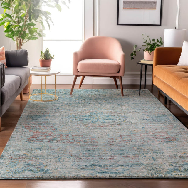 Dalyn Tabrook TB1 Sky Rug shown in a room