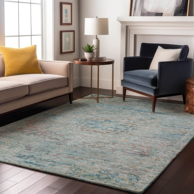 Dalyn Tabrook TB1 Sky Rug shown in a room