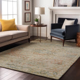 Dalyn Tabrook TB1 Tan Rug shown in a room