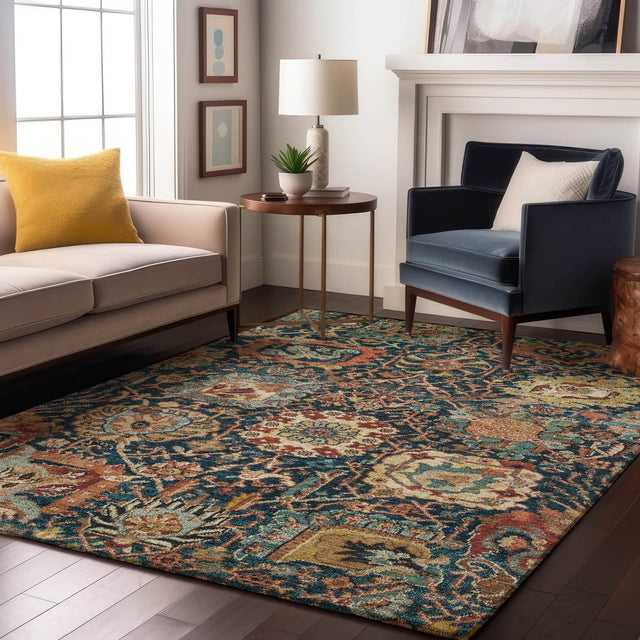 Dalyn Tabrook TB10 Navy Rug shown in a room