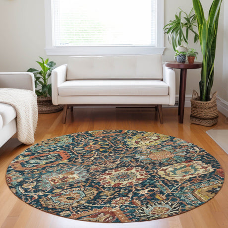 Dalyn Tabrook TB10 Navy Rug shown in a room