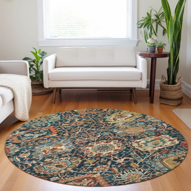 Dalyn Tabrook TB10 Navy Rug shown in a room