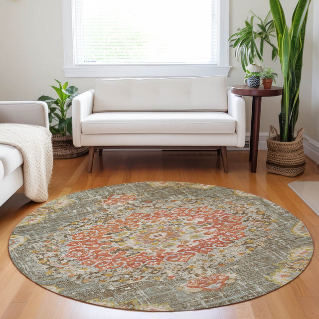 Dalyn Tabrook TB11 Brown Rug shown in a room