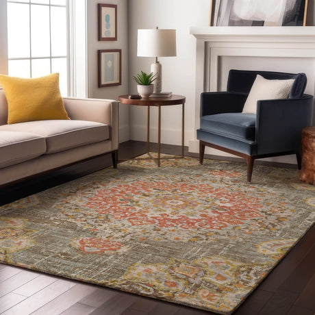 Dalyn Tabrook TB11 Brown Rug shown in a room