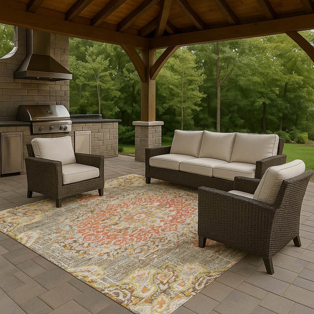 Dalyn Tabrook TB11 Brown Rug outdoor lifestyle image
