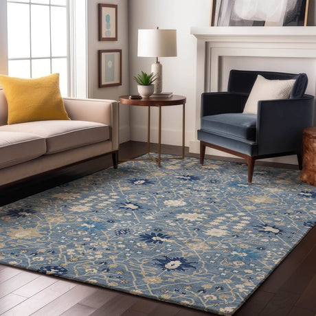 Dalyn Tabrook TB12 Denim Rug shown in a room