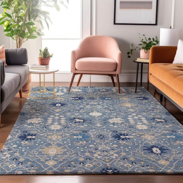 Dalyn Tabrook TB12 Denim Rug shown in a room