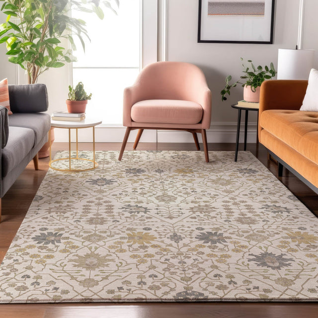Dalyn Tabrook TB12 Ivory Rug shown in a room