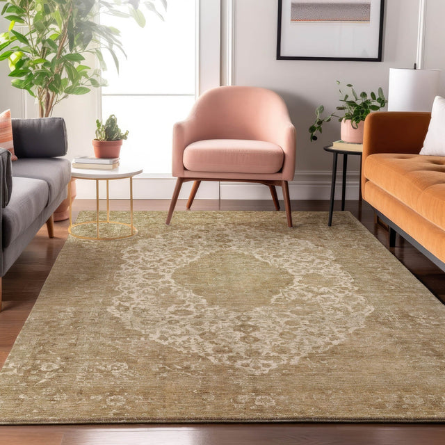 Dalyn Tabrook TB13 Beige Rug shown in a room