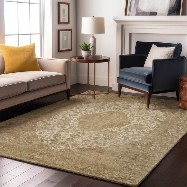 Dalyn Tabrook TB13 Beige Rug shown in a room