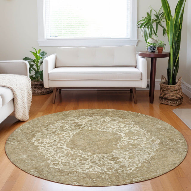 Dalyn Tabrook TB13 Beige Rug shown in a room