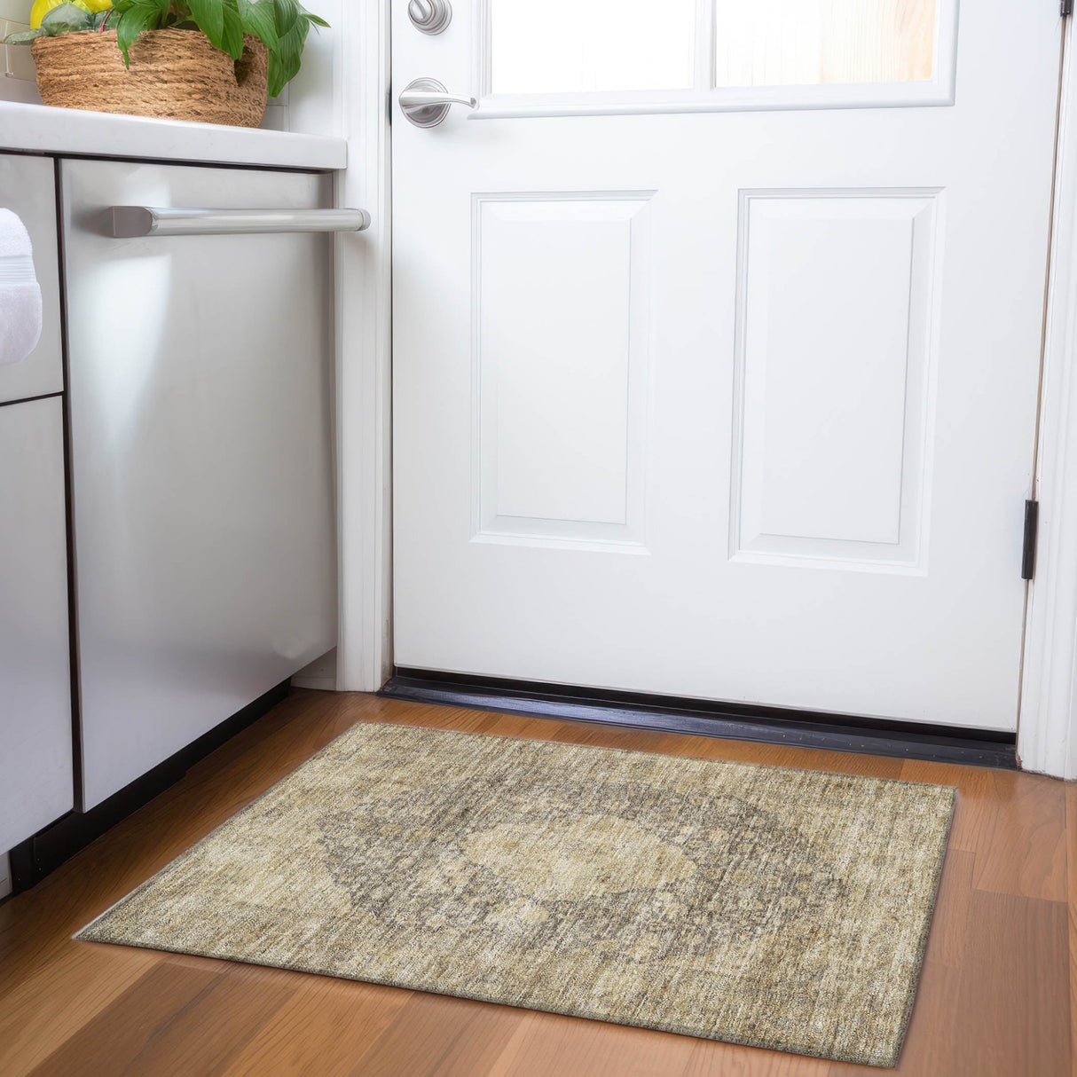 Dalyn Tabrook TB13 Mocha Rug shown in a room