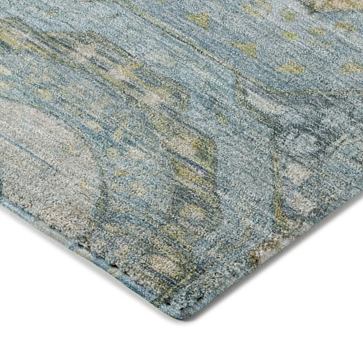 Dalyn Tabrook TB14 Blue Rug corner detail