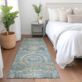 Dalyn Tabrook TB14 Blue Rug shown in a room