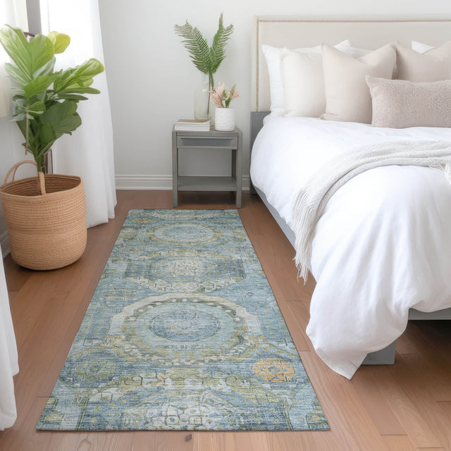 Dalyn Tabrook TB14 Blue Rug shown in a room