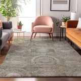 Dalyn Tabrook TB14 Pewter Rug shown in a room