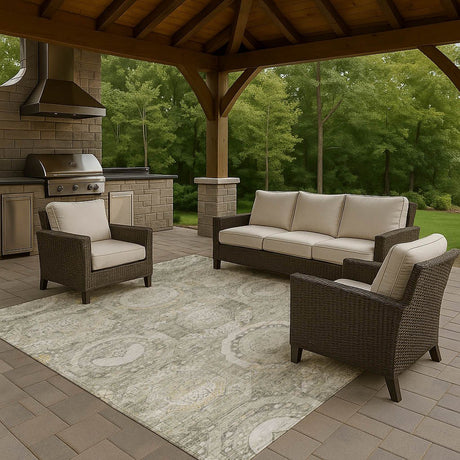 Dalyn Tabrook TB14 Pewter Rug outdoor lifestyle image