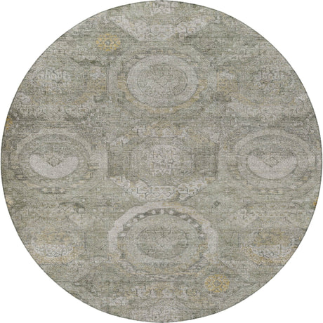 Dalyn Tabrook TB14 Pewter Rug round rug
