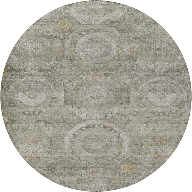 Dalyn Tabrook TB14 Pewter Rug round rug