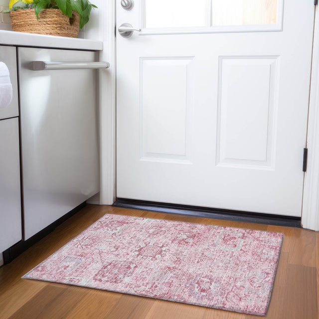 Dalyn Tabrook TB15 Pink Rug shown in a room