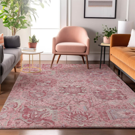 Dalyn Tabrook TB15 Pink Rug shown in a room
