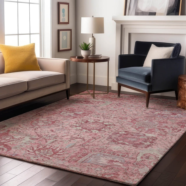 Dalyn Tabrook TB15 Pink Rug shown in a room