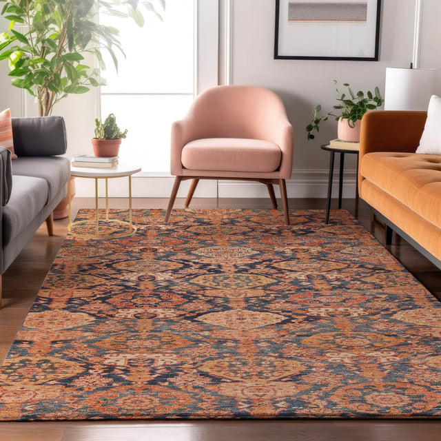Dalyn Tabrook TB3 Terracotta Rug shown in a room