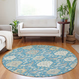Dalyn Tabrook TB4 Blue Rug shown in a room