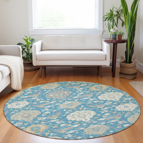 Dalyn Tabrook TB4 Blue Rug shown in a room