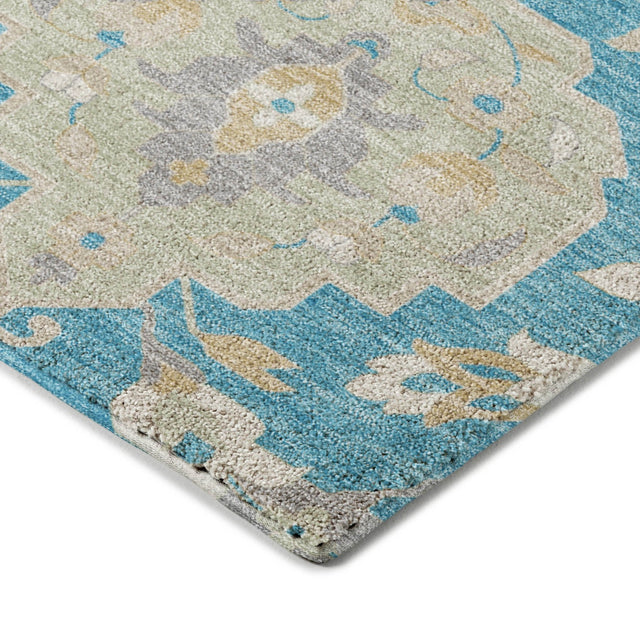 Dalyn Tabrook TB4 Blue Rug corner detail