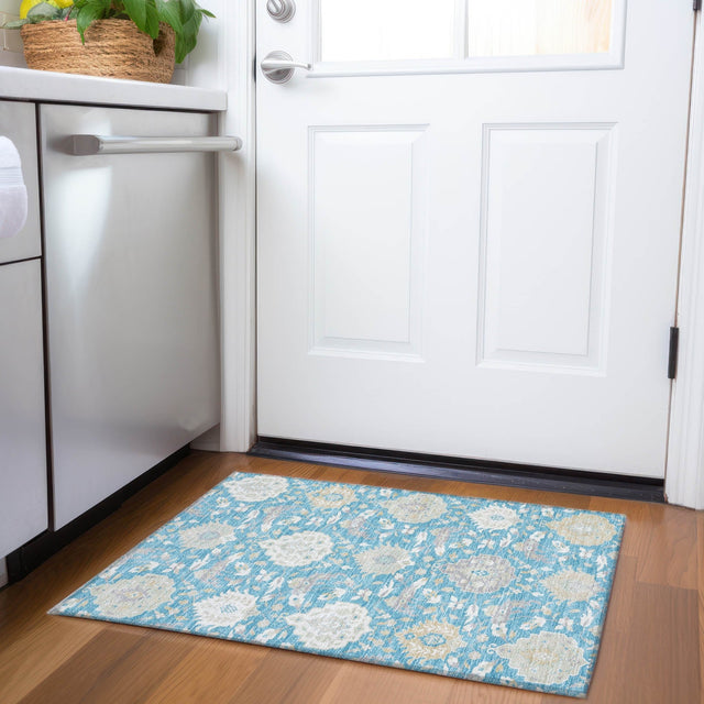 Dalyn Tabrook TB4 Blue Rug shown in a room
