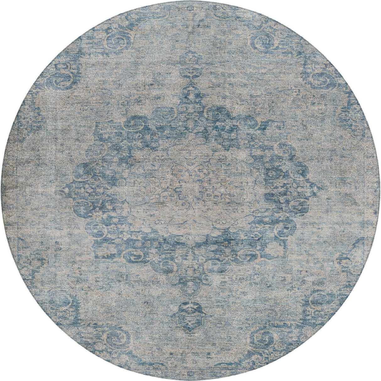 Dalyn Tabrook TB5 Blue Rug round rug