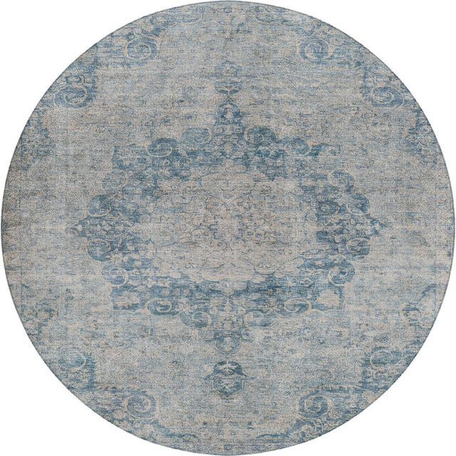 Dalyn Tabrook TB5 Blue Rug round rug