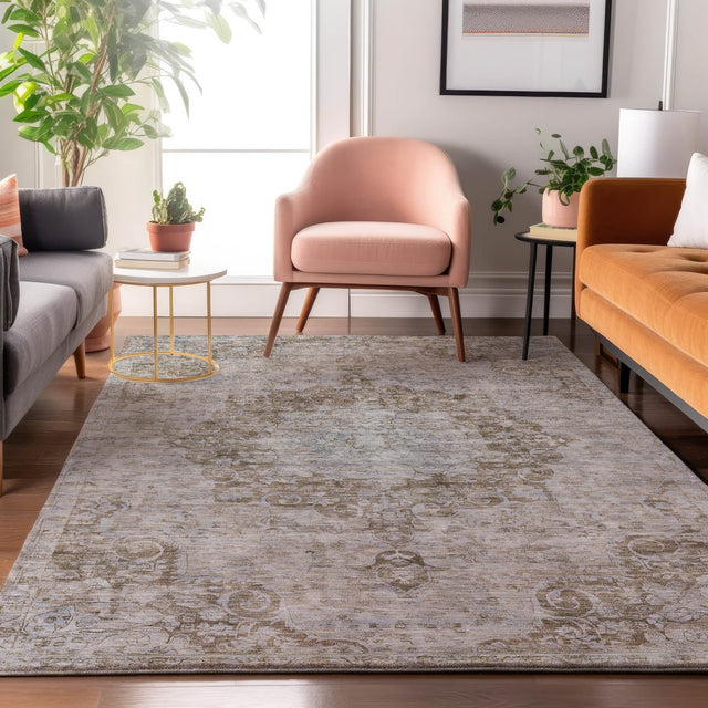 Dalyn Tabrook TB5 Chocolate Rug shown in a room