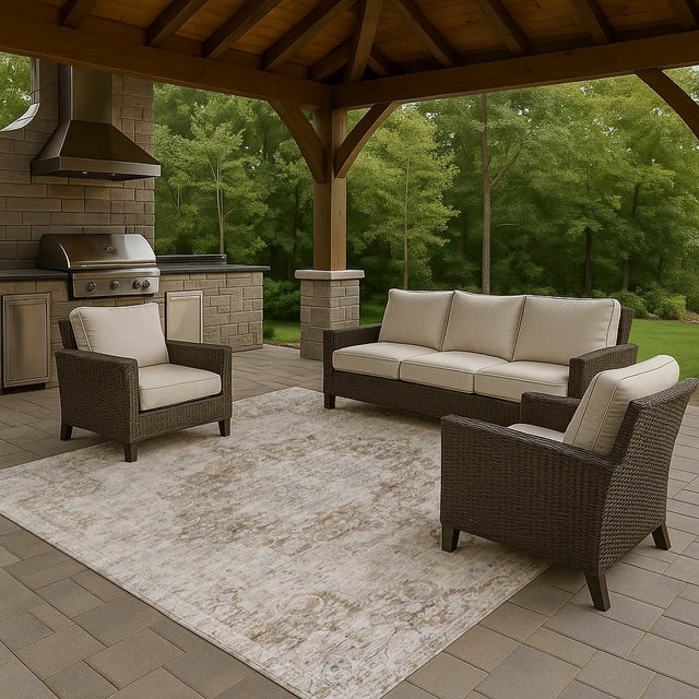 Dalyn Tabrook TB5 Chocolate Rug outdoor lifestyle image